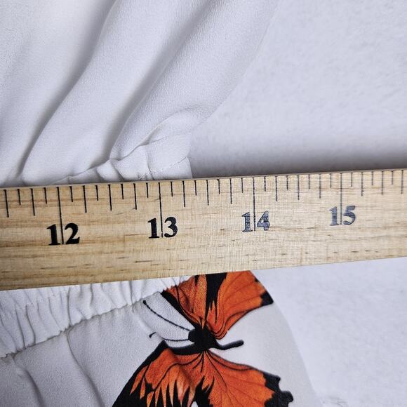 Buddy Love Ray Butterfly Dress Short Elastic Waist White Mini Coquette Size M - Picture 13 of 16